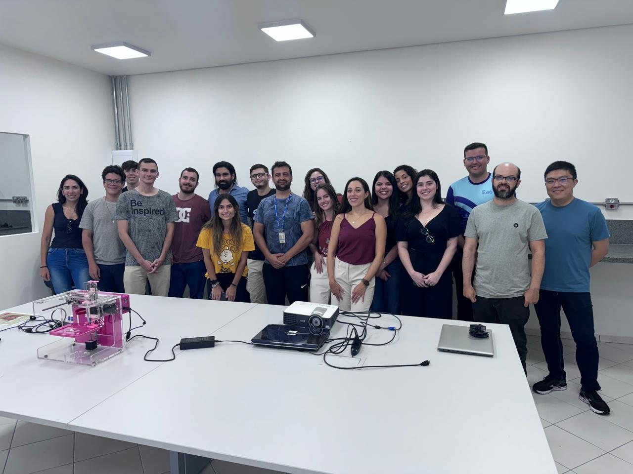 BBLab group gathering in the laboratory