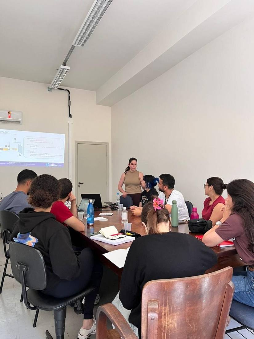 BBLab research discussion during a laboratory meeting