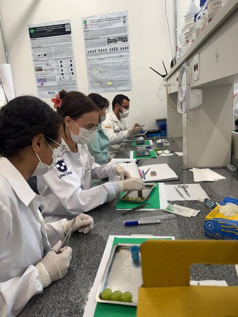 BBLab students working in a laboratory bench training session
